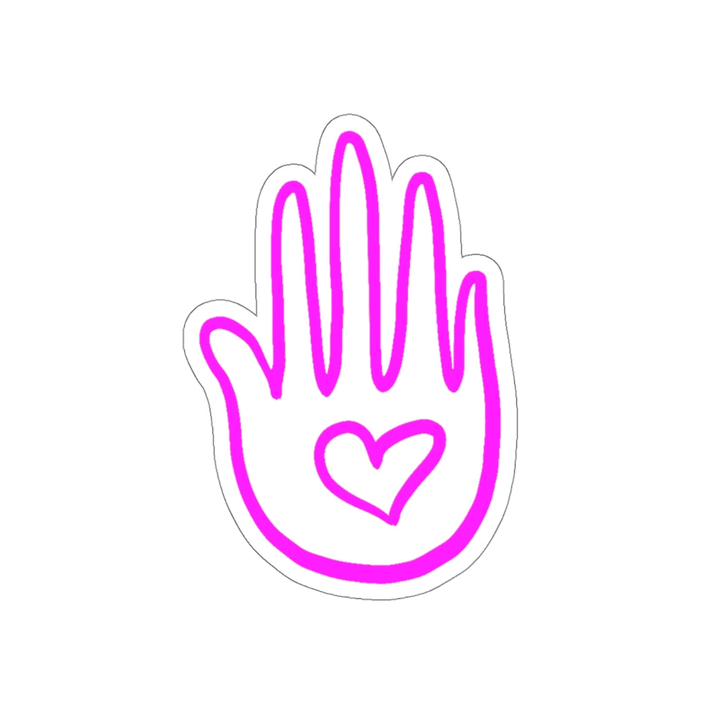 Abhaya Mudra Kiss-Cut Sticker Pink